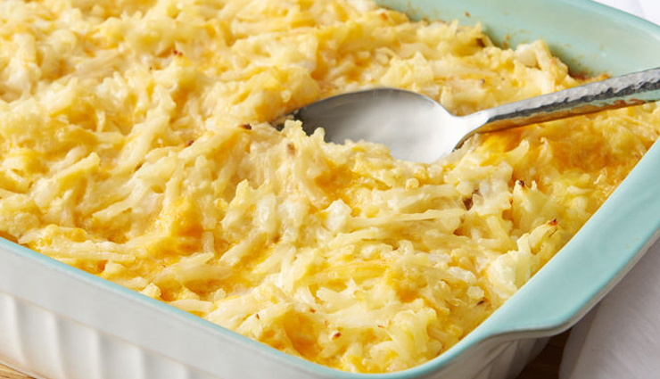 cheesy potato casserole,potato recipe,snacks recipe,main course recipe