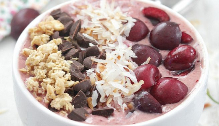 Recipe- Sweet and Crunchy Dark Cherry Smoothie Bowl