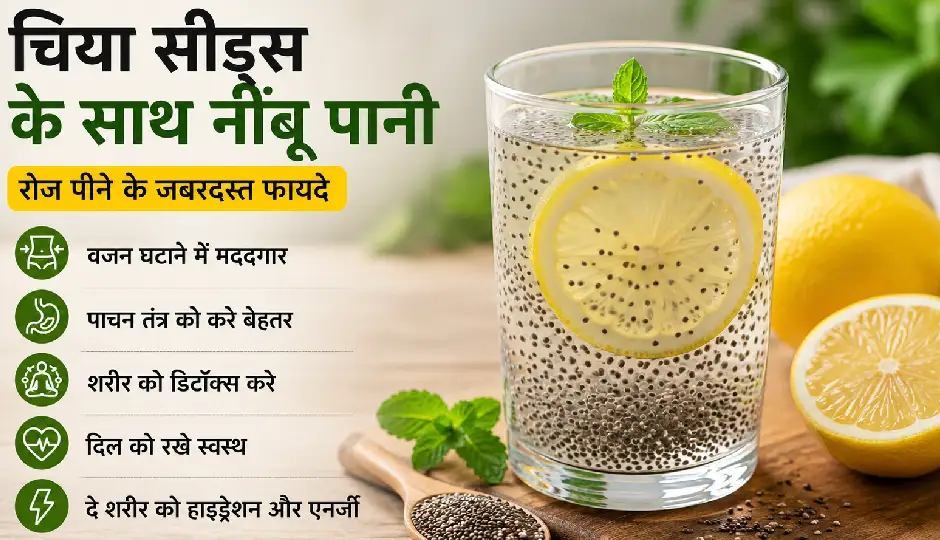 रोज सुबह नींबू पानी में मिलाएं एक चम्मच चिया सीड्स, शरीर पर दिखेंगे ये जबरदस्त फायदे