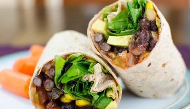 chicken bacon and black bean wrap,chicken bacon and black bean wrap recipe,hunger struck,food