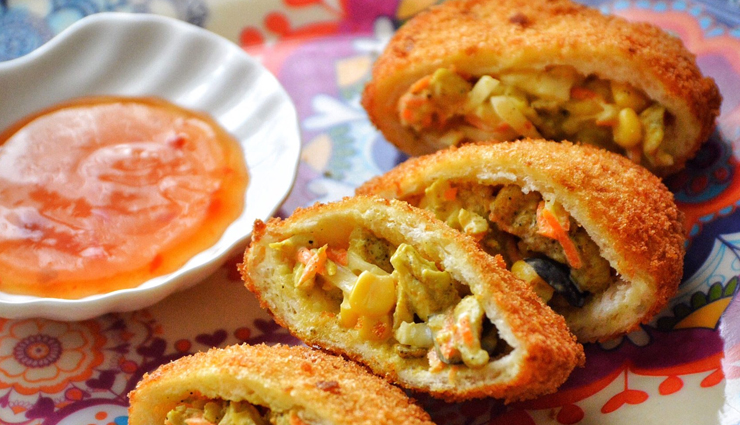 Ramadan Recipe- Tasty Chicken Filled Bread Pockets