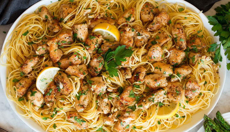 Recipe- Light and Satisfying Chicken Scampi Pasta

