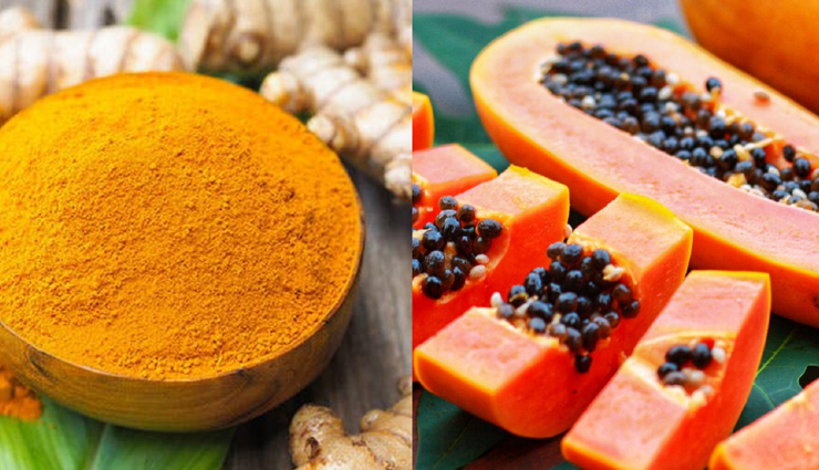 turmeric and papaya,egg white and cornstarch,tea tree oil and lavender oil,rose water and green gram flour,banana and oatmeal,chin hair,home remedies,home remedies to get rid of chin hair,skin care tips,beauty tips