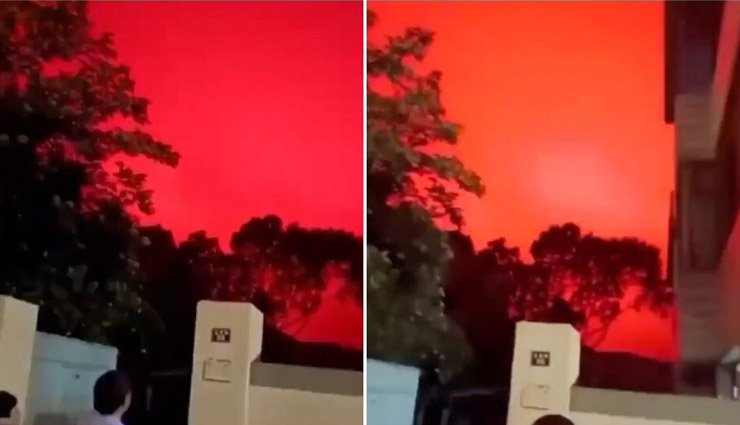 चीन का आसमान अचानक हो गया लाल, लोगों ने कहा- 'दुनिया के अंत की शुरुआत'