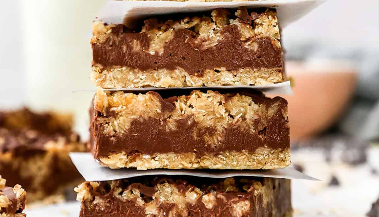 no bake chocolate peanut butter oatmeal bars,hunger struck,food