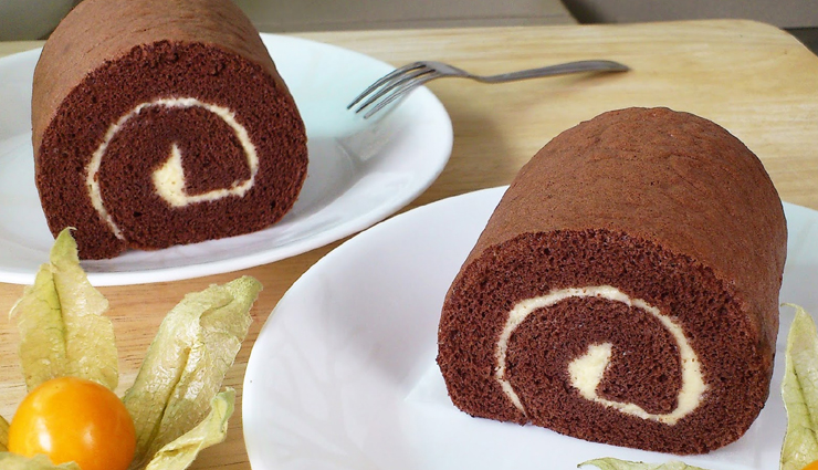 fancy bakery style chocolate swiss roll,food,easy recipe