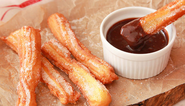 eggless cinnamon churros,churros recipe,snacks recipe,sweets recipe