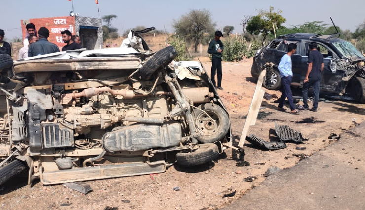 एसयूवी ने बाइक को मारी टक्कर, फिर खड़ी कार से भिड़ी – महिला समेत दो की मौत