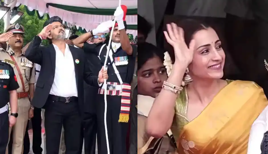 तमिलनाडु में CM विजय ने फहराया तिरंगा, पहली कतार में दिखीं तृषा; पूर्व सैनिकों के परिवारों के लिए किए बड़े ऐलान