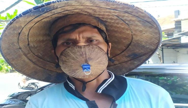 शख्स ने किया मास्क का ऐसा जुगाड़ की पुलिस ने सरेआम दे डाली सजा 