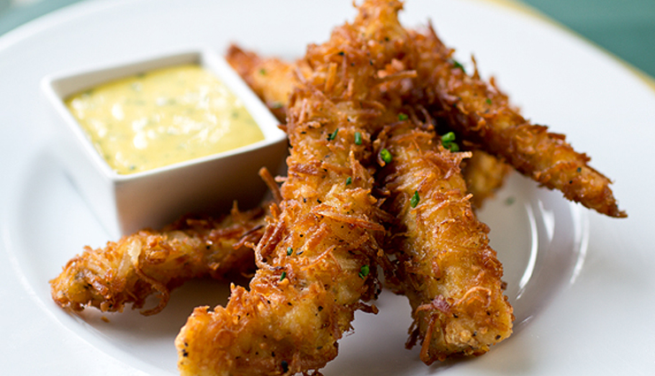 Recipe- Mouthwatering Coconut Chicken Tenders With Mango Mustard Sauce
