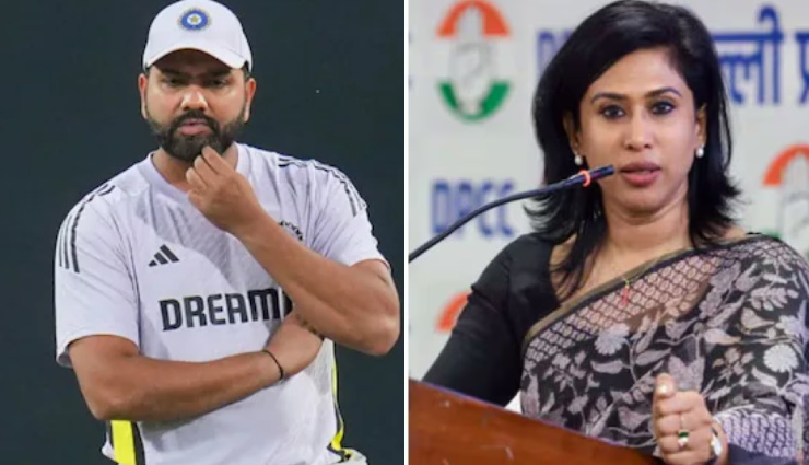रोहित शर्मा पर बयान देकर घिरीं कांग्रेस नेता, पार्टी ने बनाई दूरी, BJP ने किया हमला
