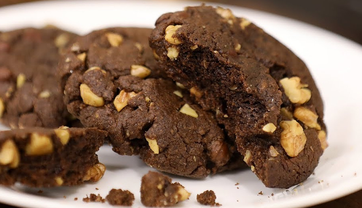 chocolate walnut cookies,recipe chocolate walnut cookies,easy recipes,chocolate cookies recipe,cookies recipe