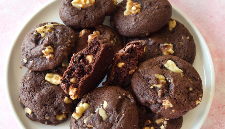 chocolate walnut cookies,recipe chocolate walnut cookies,easy recipes,chocolate cookies recipe,cookies recipe