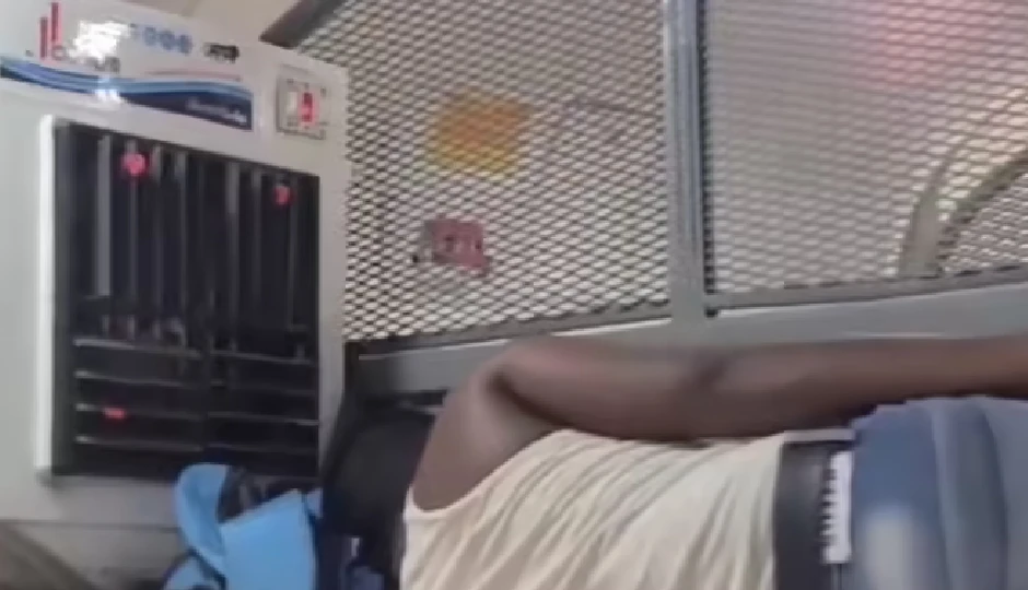 train passenger viral video,personal cooler in train,indian railways rules,train travel funny video,railway viral incident,passenger broke railway law,cooler in general coach,tte fine viral video,social media trending train video,indian train passenger news