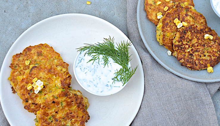 Recipe- Specially For Weekend Corn Fritters With Yogurt Dip