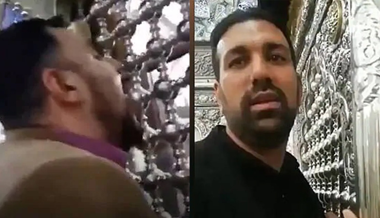 कोरोना वायरस : ईरान में चिंताजनक स्थिति, धार्मिक स्थल पर दरवाजे चाटते दिखे लोग coronavirus,china,iran,holy shrines,weird news