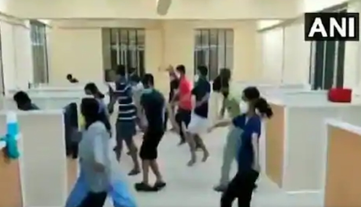 कोरोना मरीजों ने कोविड केयर सेंटर में किया धासू डांस, वीडियो वायरल 