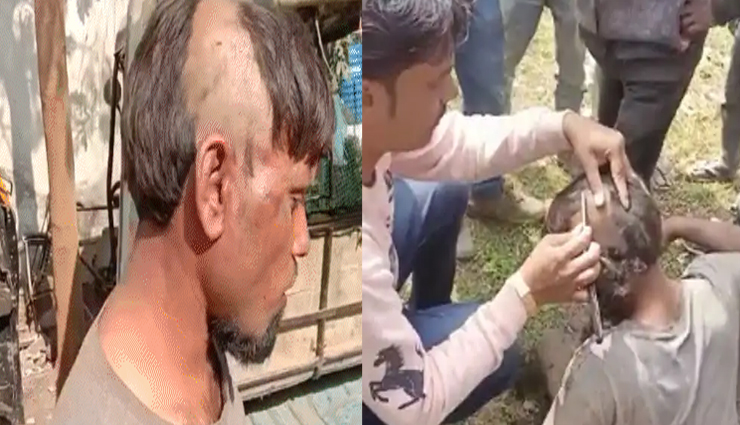 मध्यप्रदेश : गाय चोरी के शक में दी गई युवक को अमानवीय सजा, आधे बाल और मूंछ काटी, पिटाई के साथ निकला जुलूस