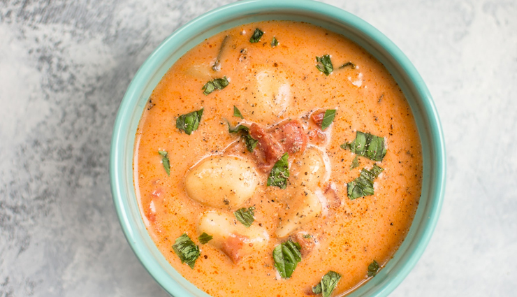 creamy tomato gnocchi soup,soup recipe,easy recipe,hunger struck,food