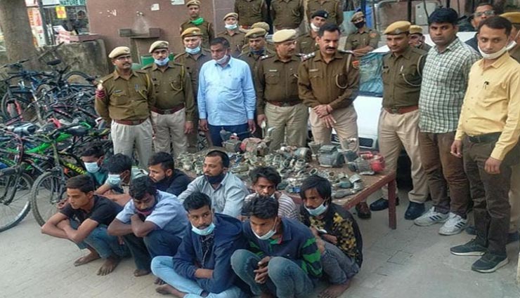 जयपुर : पुलिस ने किया 10 बदमाशों को गिरफ्तार, ऑटोरिक्शा में घूमकर करते पहले रैकी फिर चोरी
