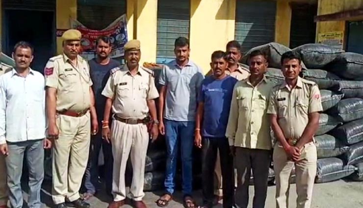 उदयपुर : पुलिस कारवाई में पकड़ा गया 661 किलो डोडा चूरा, फायरिंग कर तस्कर हुए फरार