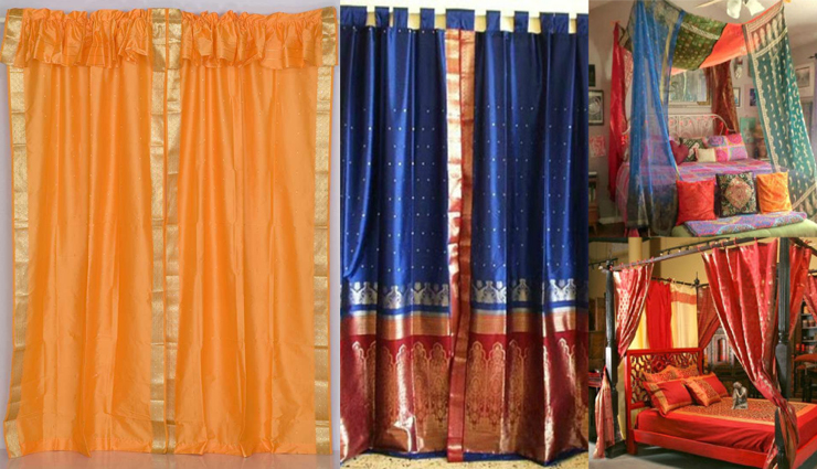 household tips,7 ways to reuse your old saree to decorate home,ways to use old saree,how to decorate your house with old saree