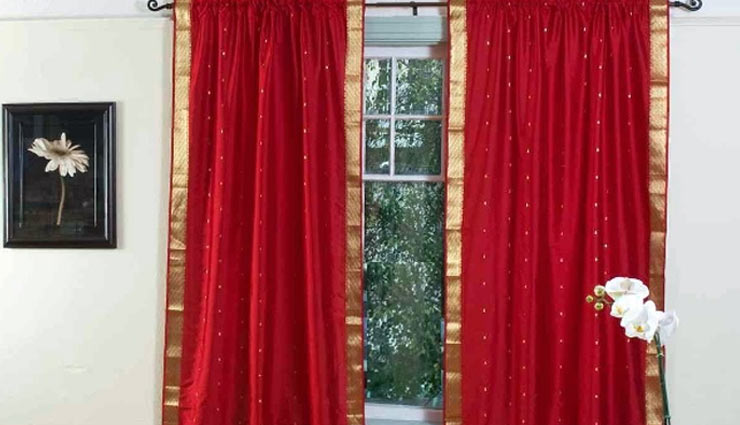 make curtains from the old clothes,curtains,household tips,home decor,curtains at home ,हाउसहोल्ड टिप्स, होम डेकोर टिप्स, घर में पड़े कपड़ो से बनाये पर्दे