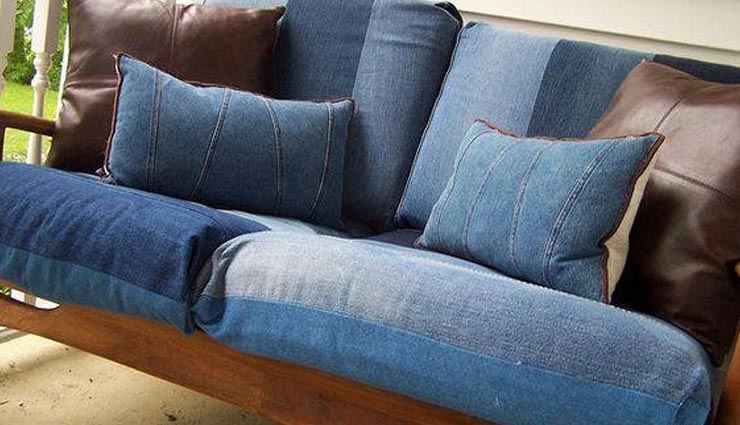house decoration,old denims for house decoration,cushion covers,pen stands and shelves,bean bags and chairs,wall hangings,napkins and mats,household tips