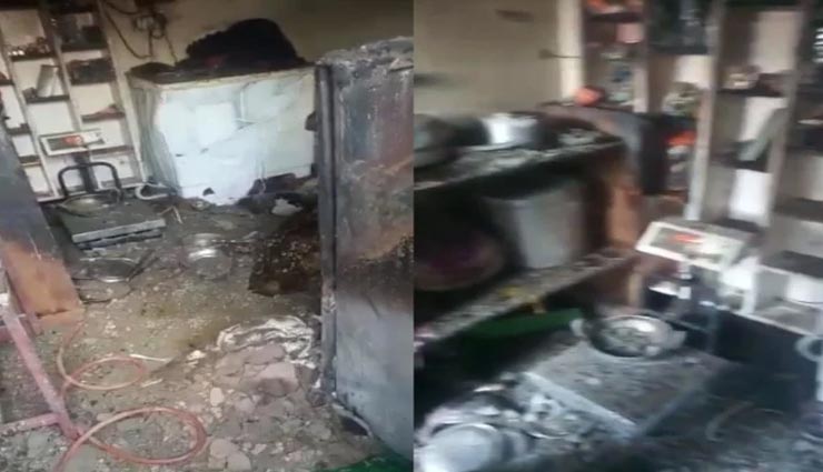 दिल्ली : घरेलू गैस सिलेंडर के लीकेज से लगी आग, महिला और दो बच्चों की मौत