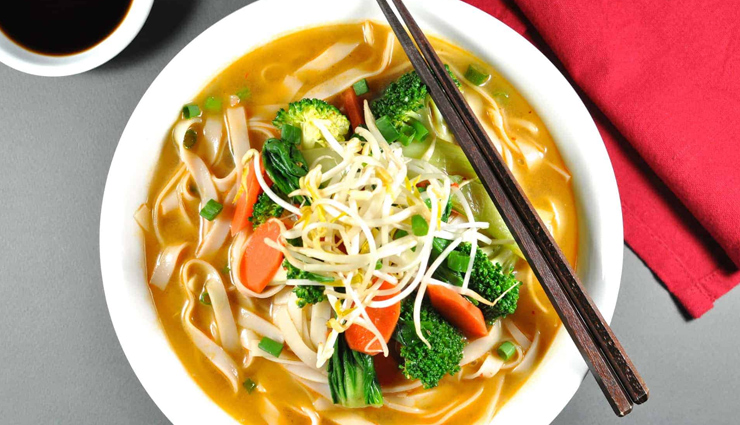 Recipe- Healthy and Vegetarian Dan Dan Noddle Soup
