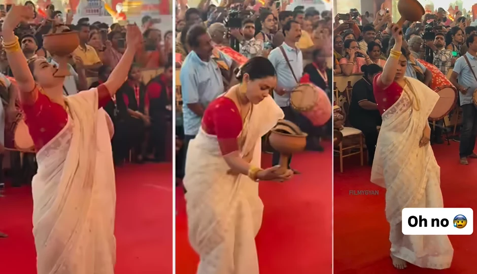 धुनुची डांस को लेकर चर्चा में आईं कपिल शर्मा की ऑनस्क्रीन पत्नी सुमोना, यूजर्स ने किया ट्रोल