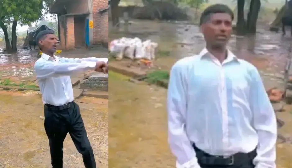 बारिश में चाचा ने लगाए जबरदस्त ठुमके, ‘टिप-टिप बरसा पानी’ पर डांस देख लोटपोट हुए यूजर्स