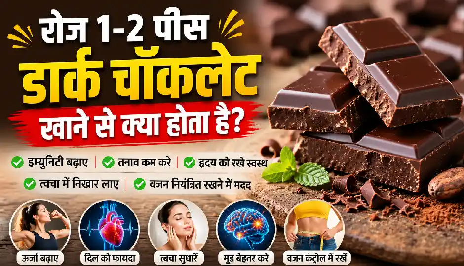 क्या आप भी रोज खाते हैं 1-2 पीस डार्क चॉकलेट? जानिए इससे शरीर को क्या-क्या मिलते हैं फायदे