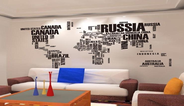 decoration tips,decoration ideas,home decoration,wall decoration,map decoration,map on wall