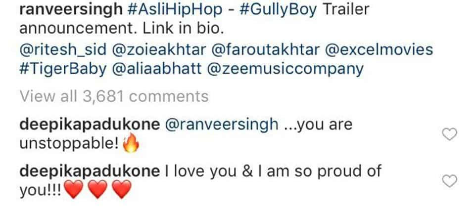 दीपिका पादुकोण ने ‘गुल्ली बॉय’ के टीजर पर जताया ‘प्यार’, कहा कि उन्हें रणवीर पर गर्व है bollywood,deepika padukone,ranveer singh,gully boy,bully boy teaser