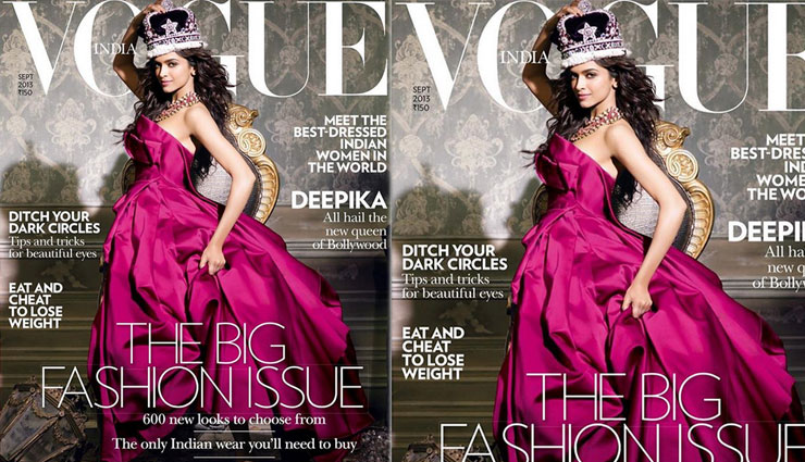 Vogue India मैगजीन के कवर पेज पर दीपिका पादुकोण का सेक्सी लुक, पिंक गाउन के साथ क्राउन पहने आईं नजर