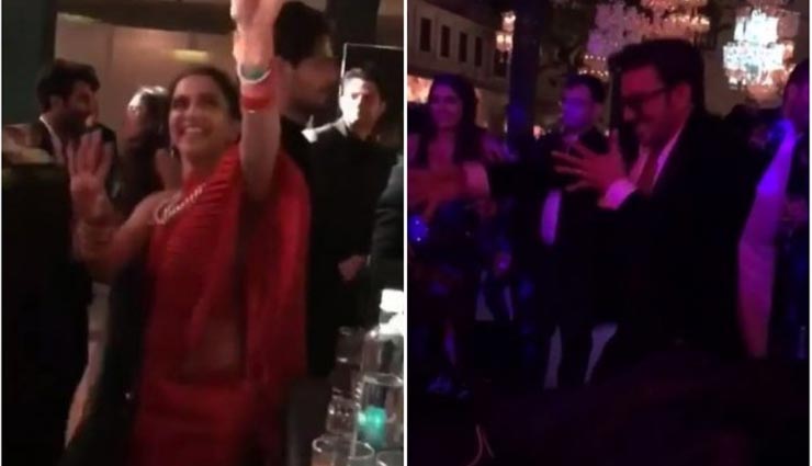 शादी के बाद रणवीर के रंग में रंगी दीपिका, ईशा अंबानी की शादी में खूब मचाया धमाल, वीडियो