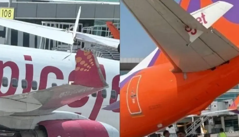 दिल्ली एयरपोर्ट पर बड़ा हादसा टला, दो विमानों की टक्कर के बाद सभी यात्री सुरक्षित निकाले गए