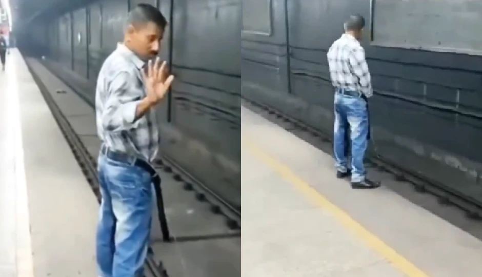 दिल्ली मेट्रो ट्रैक पर पेशाब करता दिखा शख्स, वीडियो वायरल, भड़के यूजर्स