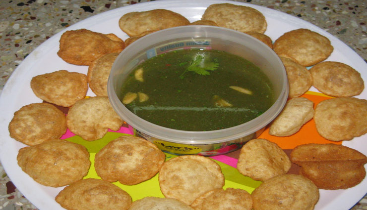 homemade pani puri during monsoon season