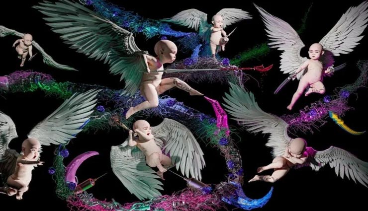 weird news,weird information,elon musk,grimes digital artwork