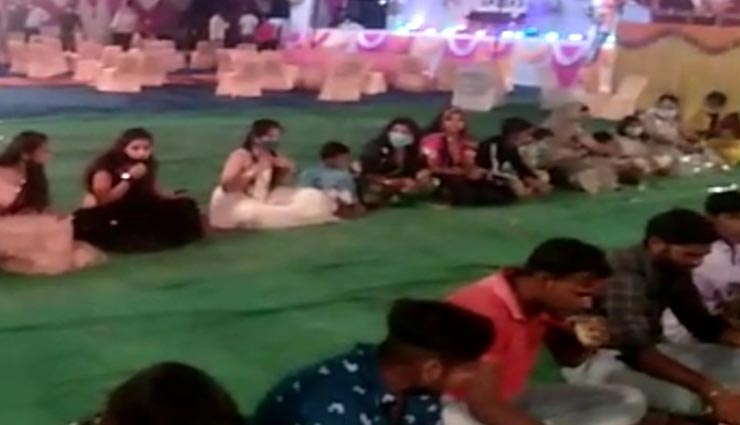कोटा : खाने की दावत में उमड़ी मेहमानों की भीड़, कोरोना गाइडलाइन उल्लंघन पर लगा 25 हजार का जुर्माना