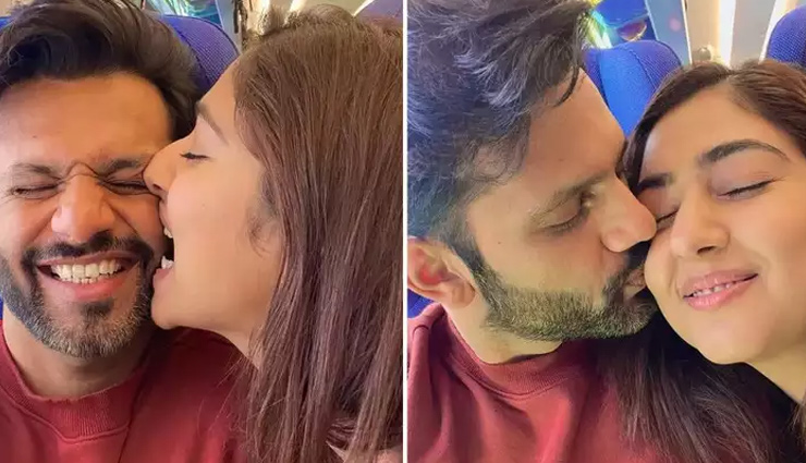 टीवी की संस्कारी बहू ने फ्लाइट में तोड़ी मर्यादा, राहुल वैद्य के साथ किया लिपलॉक; फोटो वायरल