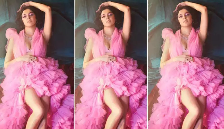 divya khosla kumar,divya khosla fashion,divya khosla in pink gown,entertainment,fashion