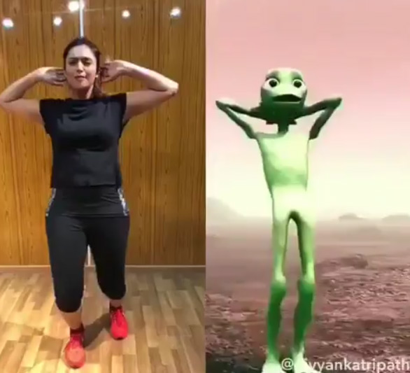 divyanka tripathi,alien,dance video,viral video