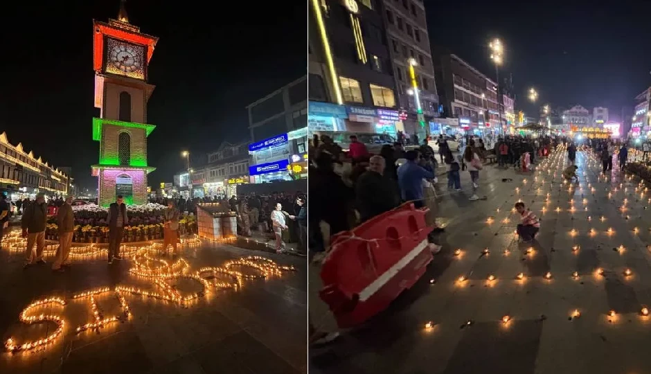 कश्मीर का लाल चौक 20 हजार दीयों से रोशन, ‘ऑपरेशन सिंदूर’ के वीरों को किया नमन