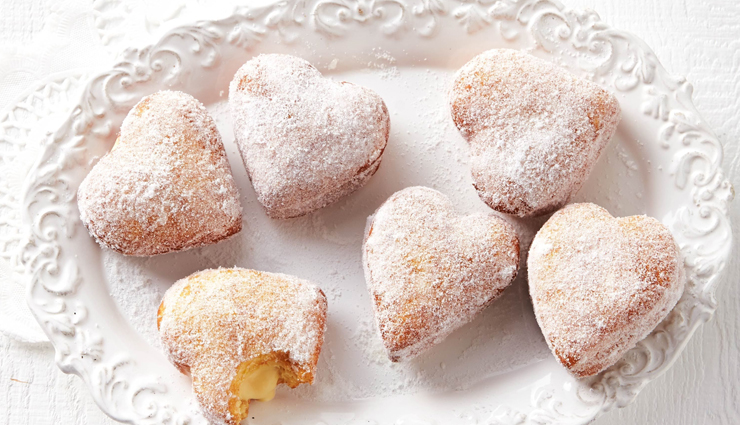 valentines day recipe,custard doughnuts,dessert recipe,sweets recipe