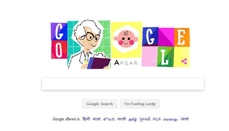 Google Doodle- Why is the American Dr Virginia Apgar being celebrated on her 109th birthday?