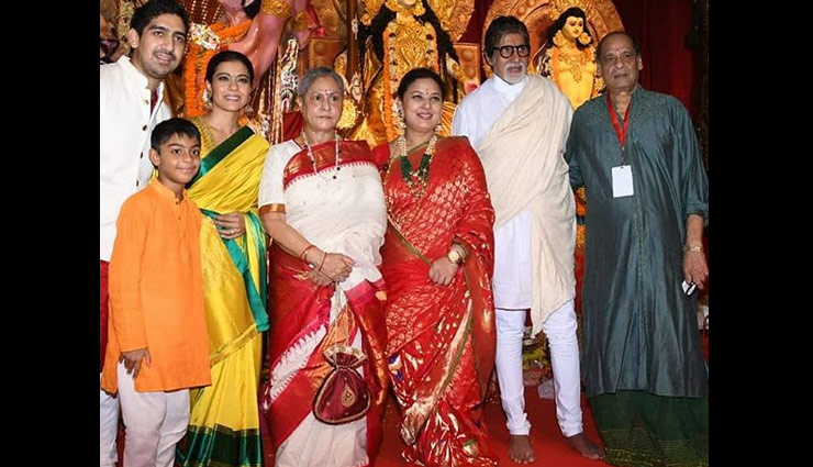 बॉलीवुड में दुर्गा अष्टमी की धूम, मां के दर्शन करने पहुंचे अमिताभ, जया, रानी मुखर्जी और काजोल, देखे तस्वीरें